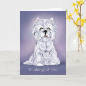 Westie Sit Karte (Gelbe Blume)