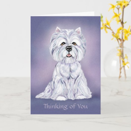 Westie Sit Karte (Gelbe Blume)