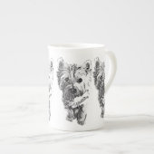 Westie Skizzeknochen-China-Tasse Porzellantasse (Vorderseite Rechts)
