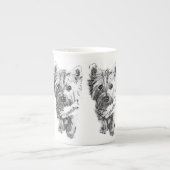 Westie Skizzeknochen-China-Tasse Porzellantasse (Vorderseite)