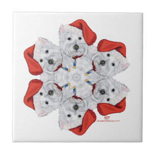 Westie Snowflake Fliese