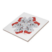Westie Snowflake Fliese (Seite)