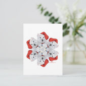 Westie Snowflake Postkarte (Stehend Vorderseite)