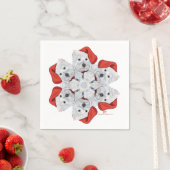 Westie Snowflake Serviette (Beispiel)