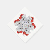 Westie Snowflake Serviette (Ecke)