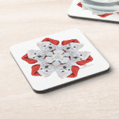 Westie Snowflake Untersetzer (Linke Seite)