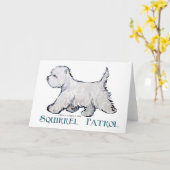 Westie Squirrel Patrol Karte (Gelbe Blume)