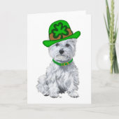 Westie St Patricks Day Karte (Vorderseite)