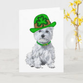Westie St Patricks Day Karte (Gelbe Blume)
