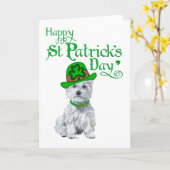 Westie St Patricks Day Karte (Gelbe Blume)