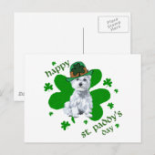 Westie St Patricks Day Postkarte (Vorne/Hinten)