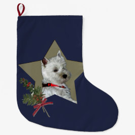 WESTIE, STERN VON WEIHNACHTEN GROßER WEIHNACHTSSTRUMPF