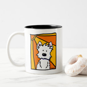 Westie Sunshine KiniArt Zweifarbige Tasse