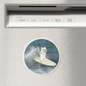 Westie Surfer Magnet (In Situ (Geschirrspüler))