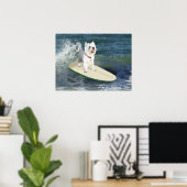 Westie Surfer Poster (Heimbüro)