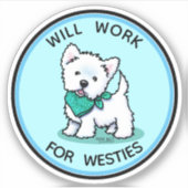 Westie Süsse Sticker (Vorderseite)