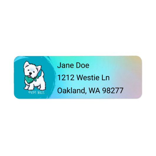 Westie Swash Rücksendeadresse-Label (Vorne)