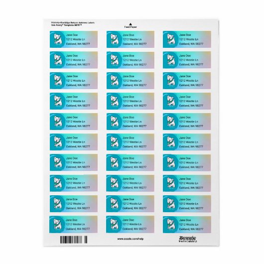 Westie Swash Rücksendeadresse-Label (Vorne)