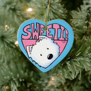 Westie Sweetie Keramik Ornament