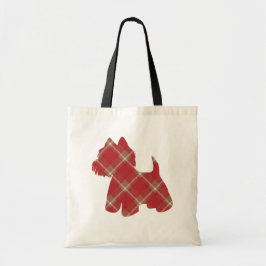 Westie Tartan Kariert Tote Bag - Rot Tragetasche