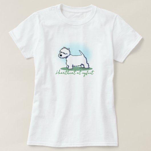 Westie Terrier 100% Cotton T-Shirt (Design vorne)