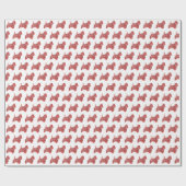 Westie Terrier Christmas Dog Niedliche Silhouette Geschenkpapier (Flach)
