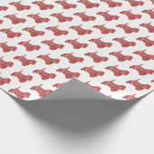 Westie Terrier Christmas Dog Niedliche Silhouette Geschenkpapier (Ecke)