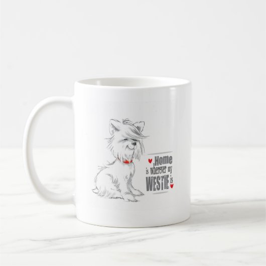 Westie Terrier coffee Tasse (Links)