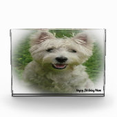Westie Terrier Dog. Fotoblock (Vorderseite)