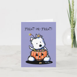 Westie Terrier Dog Halloween Card Karte