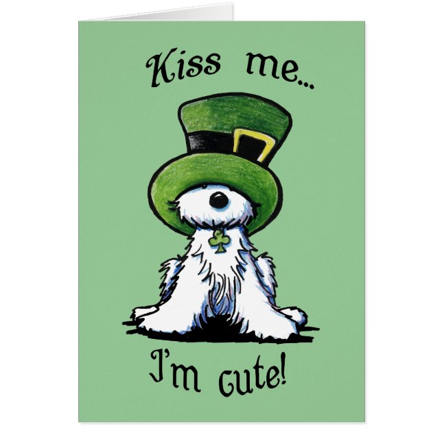 Westie Terrier Dog KISS ME Card (Vorne)