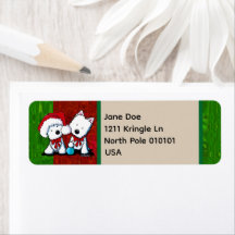 Westie Terrier Duo Christmas Labels