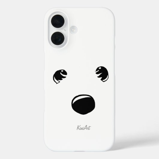 Westie Terrier Face Case-Mate iPhone Hülle (Rückseite)