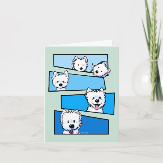 Westie Terrier Fans Danke Karte (Vorderseite)