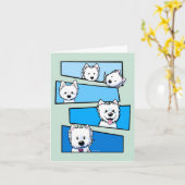 Westie Terrier Fans Danke Karte (Gelbe Blume)