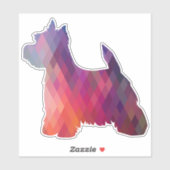 Westie Terrier Geometric Pattern Silhouette Aufkleber (Blatt)