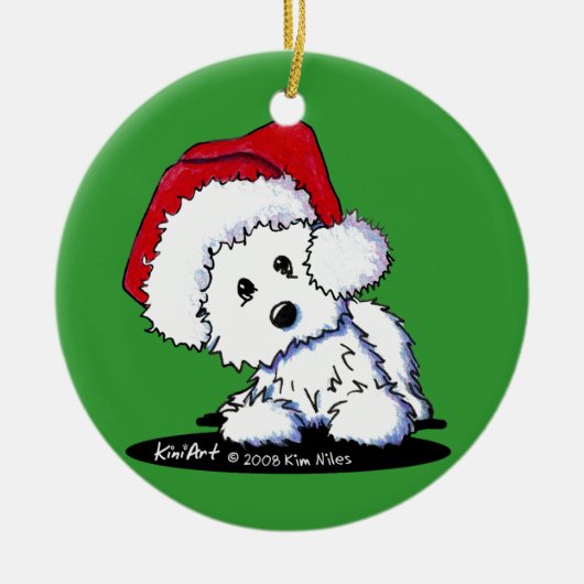 Westie Terrier Keramikornament (Vorne)