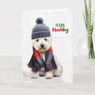 Westie Terrier Lustige Flöhe Navidog Weihnachten