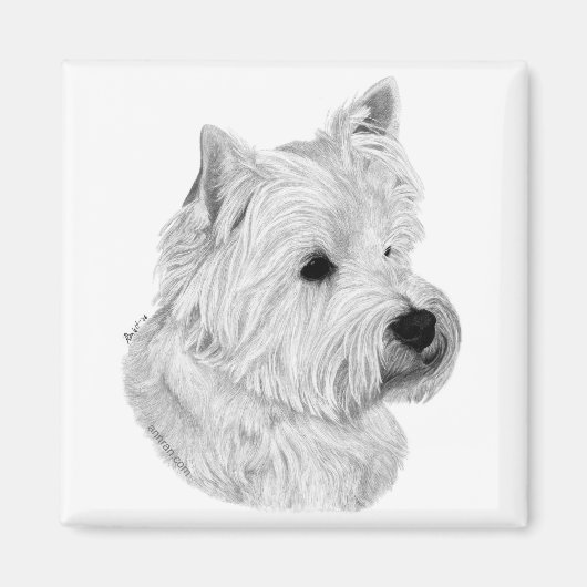 Westie Terrier Magnet (Vorne)