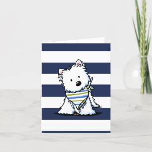 Westie Terrier Nautical Note Card Dankeskarte