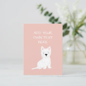 Westie Terrier Personalisiert Dog Name Postcard Postkarte (Stehend Vorderseite)