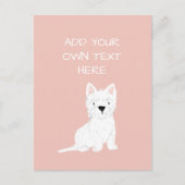 Westie Terrier Personalisiert Dog Name Postcard Postkarte (Vorderseite)