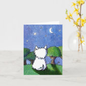 Westie Terrier Pet Loss Beileid Karte (Gelbe Blume)