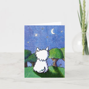 Westie Terrier Pet Loss Beileid Karte
