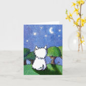 Westie Terrier Pet Loss Beileid Karte (Gelbe Blume)