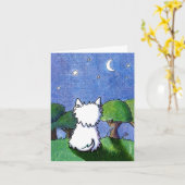 Westie Terrier Pet Loss Beileid Karte (Gelbe Blume)