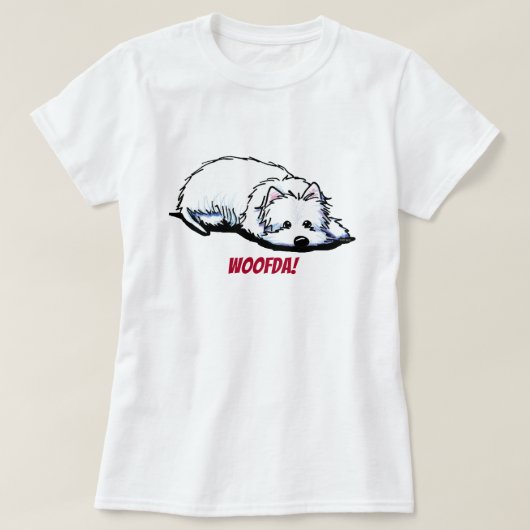 Westie Terrier Woofda Tri-Blend-Shirt T-Shirt (Design vorne)