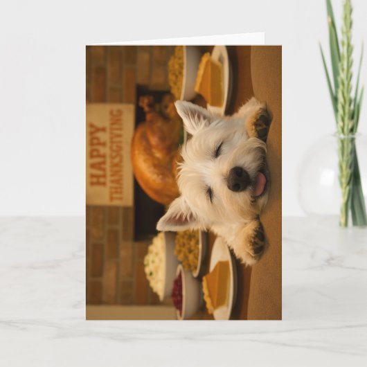Westie Thanksgiving Karte (Vorderseite)