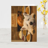 Westie Thanksgiving Karte (Gelbe Blume)