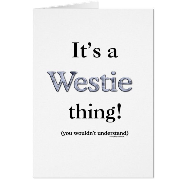 Westie Thing (Vorne)